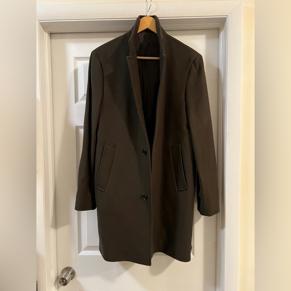 Club monaco Mens loukas funnel neck wool coat - Picture 5 of 10